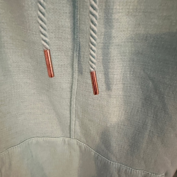 T by Talbots Sweatshirt Mint Green Cowl Neck Drawstring Kangaroo Pocket Sz XL - Picture 4 of 9